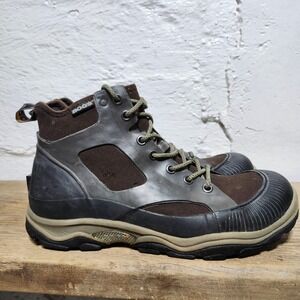 Bogs Mens Jamison‎ Waterproof Ankle Boots Lace Up Fabric Rubber Dark Brown Sz 12